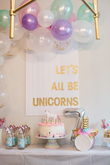 Simple Unicorn Party, Unicorn Party Theme Decorations, 3 Year Birthday Unicorn, Two Magical Birthday, Boho Unicorn Party, Four Ever Magical, Unicorn Themed Birthday Party Diy, Simple Unicorn Birthday Decorations, Princess Unicorn Birthday Party