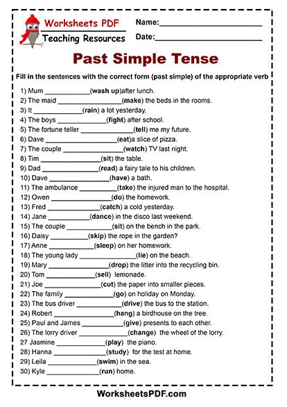 Fill in the sentences with the correct form (past simple) of the appropriate verb. Download this free worksheets. Simple Past Tense Worksheet Grade 3, Simple Past Tense Worksheet, Tense Worksheet, Past Simple Tense, Past Tense Worksheet, Simple English Sentences, English Grammar Exercises, Simple Past Tense, Simple Past