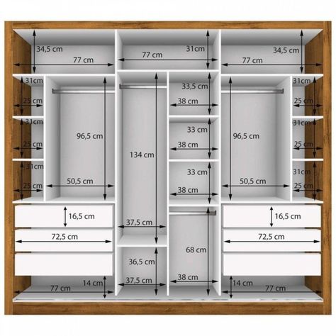 Standard Wardrobe Closet Design Guidelines - Engineering Discoveries Reka Bentuk Bilik Tidur, Garderobe Design, Rumah Moden, Closet Drawer, Modern Cupboard, Walking Closet, Desain Pantry, Closet Design Layout, Modern Cupboard Design