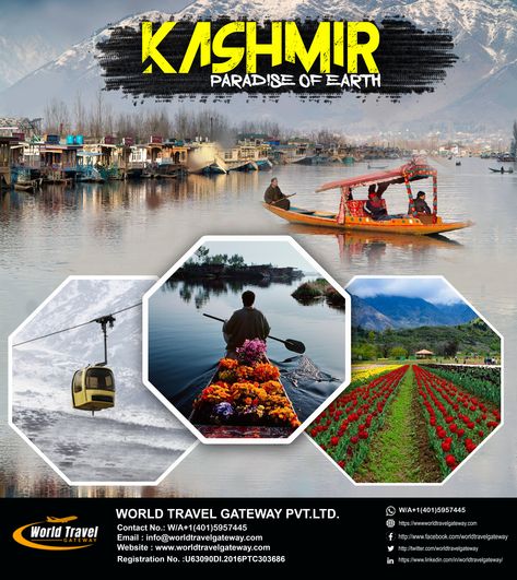 Kashmir Trip, Kashmir Tour, Bhutan Travel, Make My Trip, Honeymoon Places, Travel Poster Design, Nainital, Hampi, Flyer And Poster Design