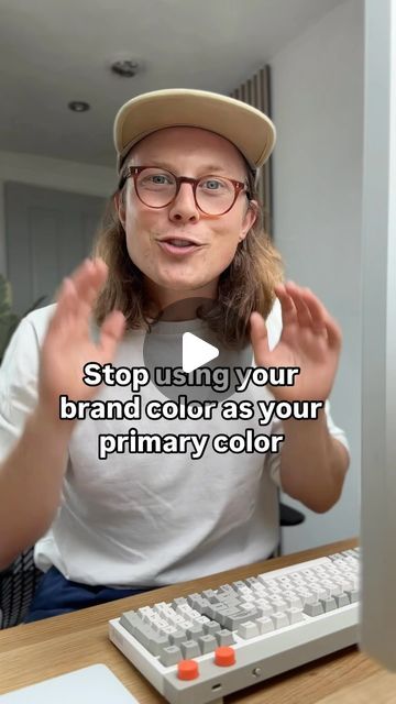 Zander Whitehurst | UX/UI on Instagram: "Stop using your brand color as your primary color 

So your brand color looks neat but…doesn’t pass contrast checks. 

I recommend using this technique of darkening or opting for a complimentary color to create a primary product color. 

If you need buy in I recommend referencing teams like Airbnb, Headspace, and Mailchimp who adopt this color texhnique. 

Is your brand color accessible? 👀" Zander Whitehurst, Graphic Design Tips, Complimentary Colors, Free Graphics, Ux Ui, User Experience, Brand Colors, Design Tips, Vector Pattern