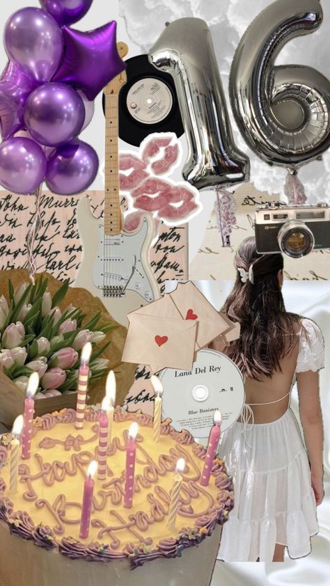 #birthday #aesthetic #moodboards #sixteen Sixteen Aesthetic, Birthday Aesthetic, Sixteenth Birthday, Sweet Sixteen, Sweet 16, Birthday