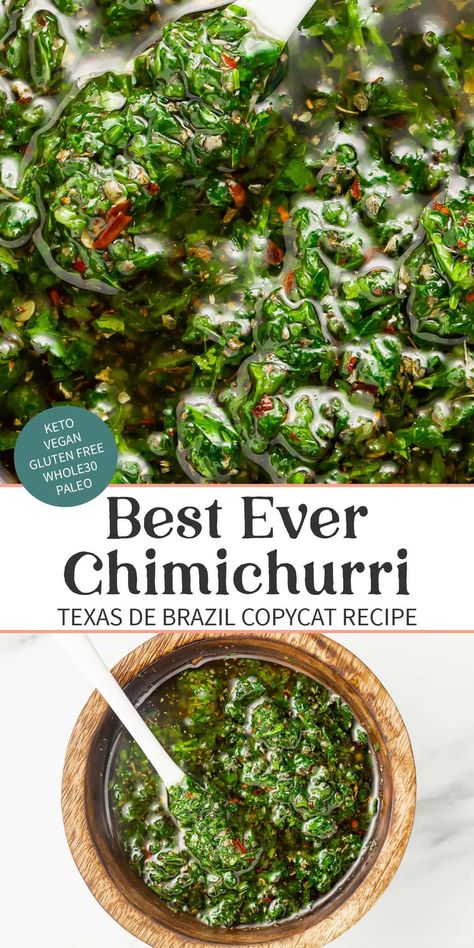 Chimichurri Salsa, How To Make Chimichurri, Argentinian Chimichurri, Cilantro Chimichurri, Chimichurri Sauce Recipe, Chimichurri Recipe, Sauces Recipes, Marinade Sauce, Chimichurri Sauce