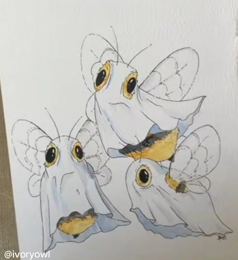 Bee drawing painting Bees Tattoo, Ghost Animals, Ghost Dragon, Boo Bees, Spooky Ghost, Dragon Print, Ghost