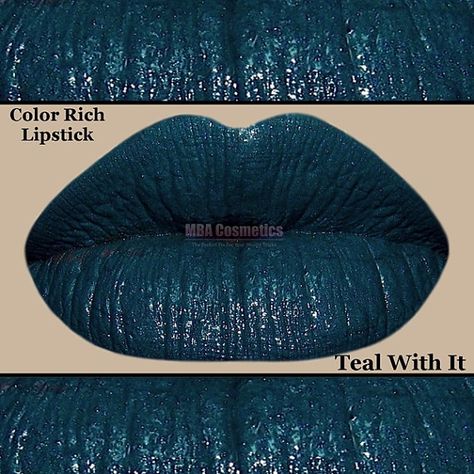 Semi Matte Lipstick-Teal With It by MBACosmetics on Etsy $7.05 Teal Lipstick, Lipstick Ingredients, Hair Nutrients, Lipstick Tube, Makeup Is Life, Liquid Lip Color, Lip Paint, Fractionated Coconut Oil, Lip Colour