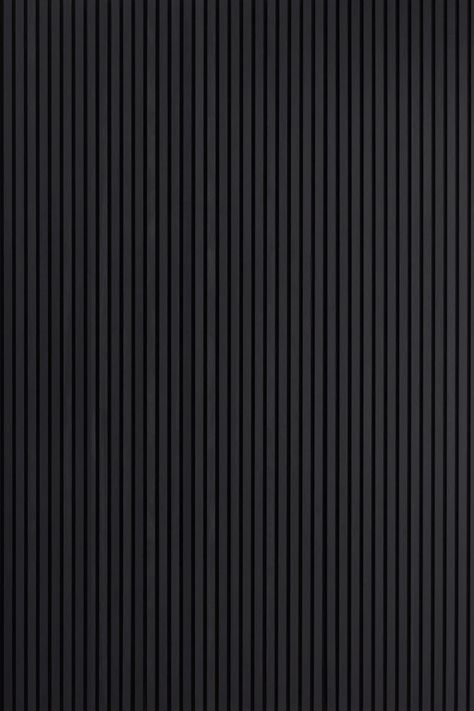 SlatWall Charcoal Black Acoustic Panel | Naturewall Black Panel Wall, Black Acoustic Panel, Black Wall Paneling, Acoustic Material, Basketball Themed Bedroom, Charcoal Panels, Laminate Texture, Black Wood Texture, Toddler Basketball