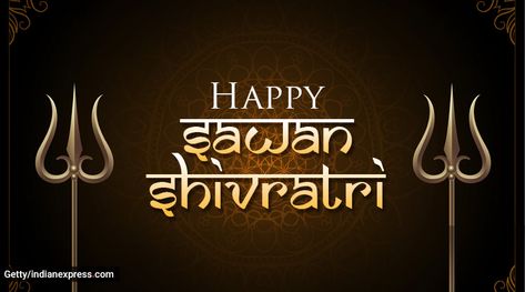 Sawan Shivratri Wishes, V Letter Images, Indian Express, Status Quotes, Wishes Images, Holy Water, First Love, Neon Signs, Quotes