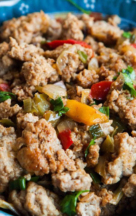 Ground Turkey And Peppers Recipe, Overnight Oats Vanilla, Turkey Peppers, Turkey Recipes Healthy, Ground Turkey Recipes Easy, Chicken Recipe Air Fryer, Ground Turkey Recipes Healthy, Healthy Ground Turkey, Recipe Air Fryer