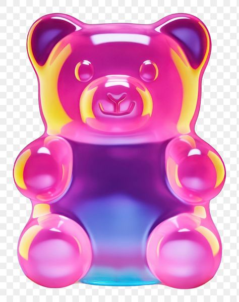 Gummy Bear Art, Png Bear, Neon Candy, Candy Png, Jelly Bear, Candy Gummy, Jelly Bears, Bear Png, Purple Candy