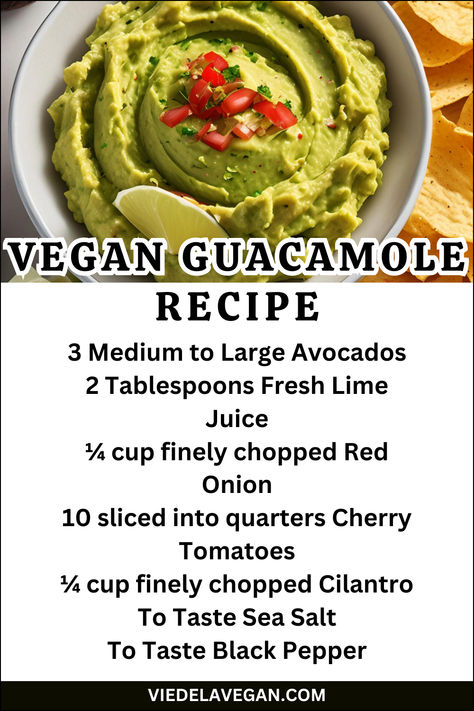 Vegan Guacamole Recipe Vegan Guacamole Recipe, Vegan Guacamole, Chunky Guacamole, Vegan Snack Recipes, Vegan Snack, Fresh Avocado, Mashed Avocado, Kale Chips, Guacamole Recipe