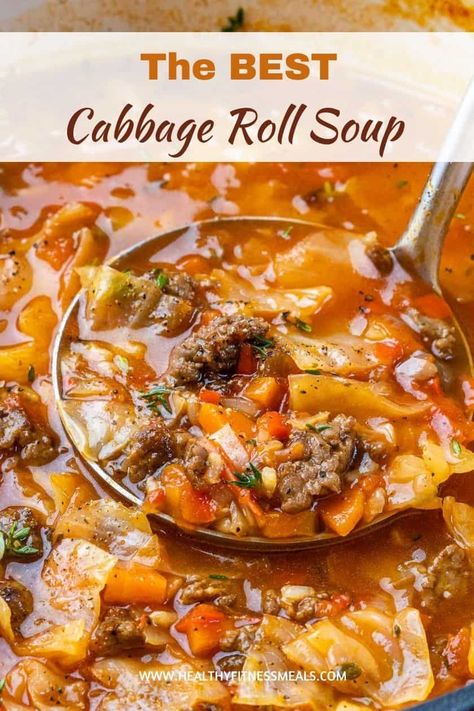 Cabbage Recipes Healthy, Cabbage Soup Diet Recipe, Mac Sauce, Hearty Soup Recipes, Soup Ideas, Cabbage Roll Soup, Cabbage Roll, Beef Soup Recipes, Cabbage Soup Diet