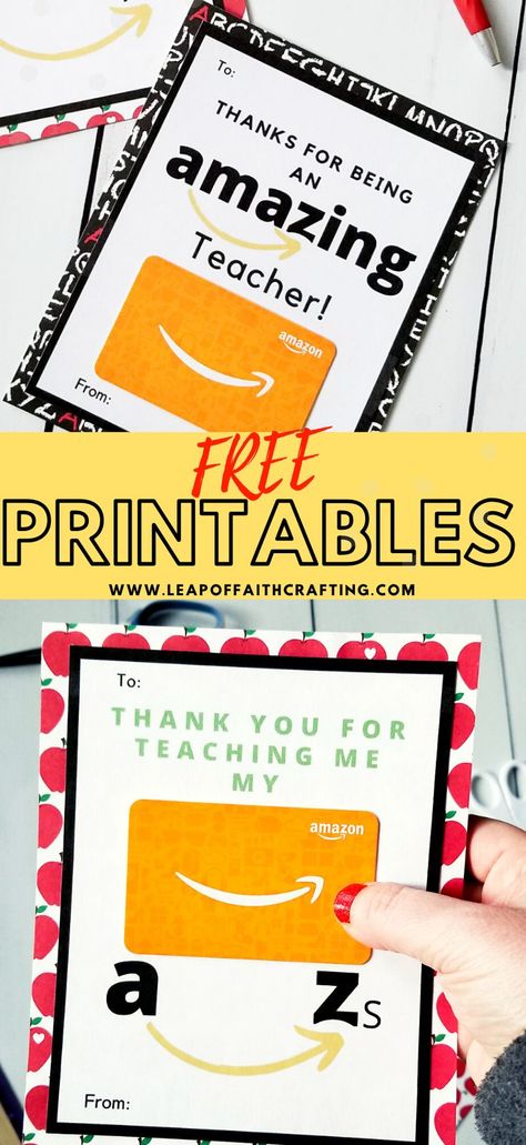 Teacher Appreciation Gift Card, Luncheon Ideas, Teacher Gift Printables, Amazon Gift Card Codes, Teacher Appreciation Printables, Teacher Gift Card, Teacher Gift Tags, Appreciation Printable, Teacher Appreciation Cards