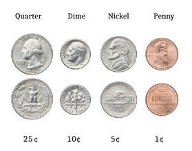 Penny Nickel Dime Quarter, Counting Money Worksheets, Mickey Nails, Money Worksheets, Counting Money, Opposite Words, Cash Box, Study Methods, Quarter Dollar