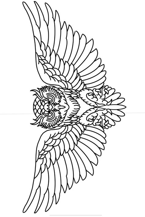 Owl Tattoo Stencil, Tattoo Drawings Unique, Traditional Owl, Owl Tattoo Chest, Traditional Owl Tattoos, Barn Owl Tattoo, Realistic Owl Tattoo, Chest Tattoo Stencils, Traditional Tattoo Inspiration