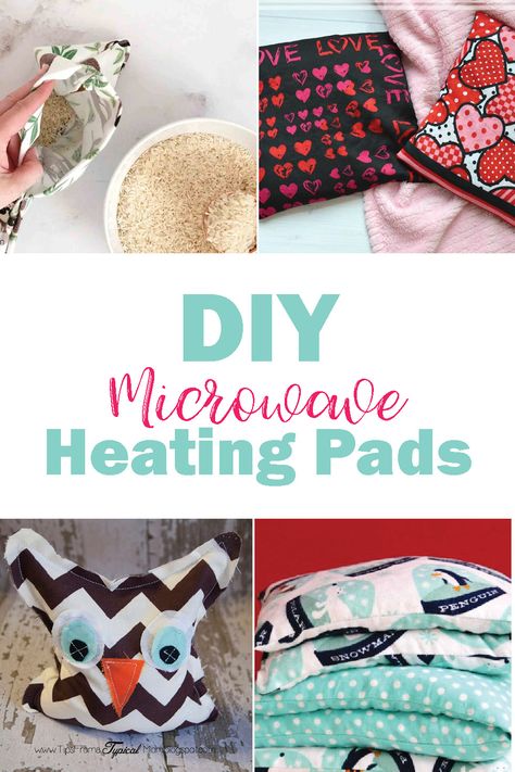 21 DIY Microwave Heating Pads Make Rice, Bean Bag Heating Pad, Heating Pad Pattern, Diy Rice Heating Pad, Diy Rice Bags, Rice Bag Heating Pad, Homemade Ice Pack, Homemade Heating Pad, Diy Heating Pad