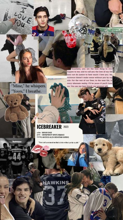 Icebreaker Anastasia, Icebreaker Aesthetic, Nate Hawkins, Anastasia Allen, Hannah Grace, Movie Nerd, Book Men, Books Pictures, Sports Romance