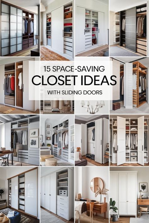 Update your space with bedroom wardrobe design sliding doors closet ideas modern to create a sleek, contemporary look. These 15 ideas combine minimalist design with clever storage solutions. Click now for stylish modern inspiration! Doors Closet Ideas, Bedroom Wardrobe Design Sliding Doors, Wardrobe Design Sliding Doors, Modern Wardrobe Design Sliding Doors, Bedroom Wardrobe Designs, Modern Wardrobe Design, Modern Bedroom Wardrobe, Aesthetic Storage, Bedroom Closet Ideas