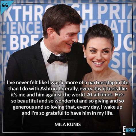 Mila Kunis' Love Story With Ashton Kutcher Just Got Sweeter Thanks to Her Latest Confession. E!News, E! News, Entertainment News, Celebs, Celeb, Celebrities, Celebrity quotes, celeb quotes, Celeb news, celebrity news Ashton Mila, Patriarchy Quotes, Mila Kunis And Ashton Kutcher, Marc Maron, Celeb Quotes, Celebrity Quotes, Ashton Kutcher, 70s Show, Good Day Song