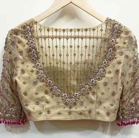 Work blouse #workblouse #maggamworkblouse #designersarees Golden Blouse Work Designs, Golden Blouse Designs, Maggam Blouse, Latest Bridal Blouse Designs, Maggam Work Blouse, Latest Blouse Designs Pattern, Best Blouse Designs, New Saree Blouse Designs, Latest Model Blouse Designs