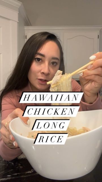 Michele Keaolani | Foodie Mama 🍽️ on Instagram: "Chicken Long Rice aka Hawaiian Chicken Noodle This is one of my favorite Hawaiian comfort foods! It’s the perfect side dish to make when we are having a large family gathering or when my family comes down with a cold, this is one of our go to’s! We eat it like chicken noodle soup from the islands 🤒 Let me know what you think in the comments below! •12- 14 c. Plain Chicken stock (I used a Costco rotisserie to make mine.) depending on how soupy you like it you can add more or less. I prefer it more like a soup but others sometime prefer it more like a drier noodle dish. •2 c. Cooked and shredded chicken (got mines off the leftover rotisserie) •1-2 pieces of ginger the size of your palm (peeled and sliced in half) •12-15 cloves of Garlic (p Chicken Long Rice Hawaiian, Chicken Long Rice, Leftover Rotisserie, Garlic And Ginger, Hawaiian Chicken, Plain Chicken, Noodle Dish, Like Chicken, Hawaiian Food