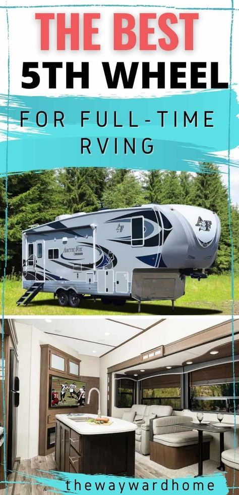 Best Fifth Wheel For Full Time Living, Live In Trailer, Camper For Family Of 5, Living In A Fifth Wheel Full Time, 5th Wheel Camper Ideas, Fifth Wheel Decorating Ideas, 5th Wheel Camping, 5th Wheel Living, 5th Wheel Travel Trailers