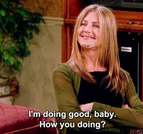 How you doing? Friends Joey And Rachel, Joey And Rachel, Makes Me Laugh, Friends Tv Series, Movie Memes, U & I, Rachel Green, Tv Quotes, Friends Tv