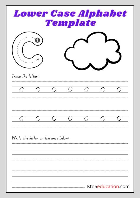 Free Printable Lower Case Alphabet Letter c worksheet Check more at https://kto5education.com/free-printable-lower-case-alphabet-letter-c-worksheet/ Letter C Worksheet, C Worksheet, Letter C Worksheets, Alphabet Templates, Free Preschool Worksheets, Lowercase Letter, Jolly Phonics, Free Preschool, Writing Worksheets