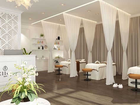 Massage Room Design, Massage Room Decor, Beauty Room Salon, Esthetician Room Decor, Esthetics Room, Spa Room Decor, Spa Interior Design, Salon Suites Decor, Esthetician Room