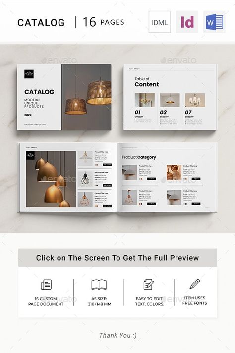 Professional Catalogue Design, Digital Catalog Design Layout, Minimal Catalogue Design, Simple Catalog Design, Catalogues Design Layout, Horizontal Catalog Design, Premium Catalogue Design, A5 Catalog Design, Furniture Design Catalog