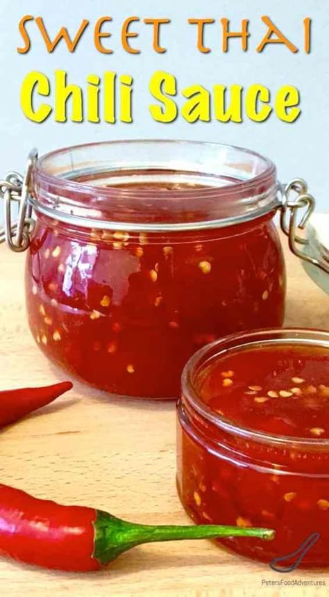 Sweet Thai Chili Sauce, Sweet Thai Chili, Sauce Video, Thai Chili Sauce, Chili Sauce Recipe, Thai Chili, Homemade Sauce Recipes, Hot Sauce Recipes, Sweet Chilli Sauce