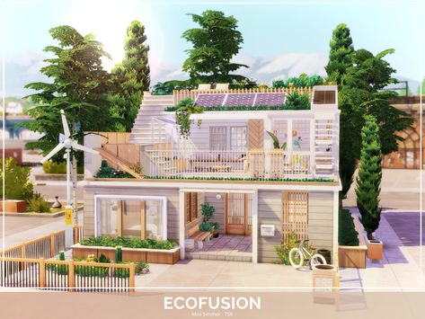 The Sims Resource - Ecofusion - No CC Forest Kids Room, Scandinavian Modern House, Sims 4 No Cc, The Sims 4 Lots, Sims 4 Bedroom, Casas The Sims 4, Sims 4 Teen, Sims 4 Houses, Sims House