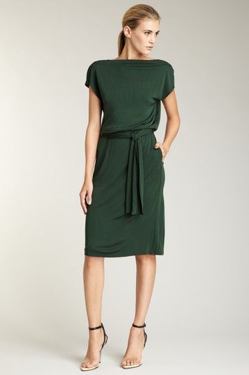 C & T Cap Sleeve Boatneck Dress Boatneck Dress, Boat Neck Dress, Guest Dress, Fashion Mode, Green Wedding, Work Attire, Mode Inspiration, Deep Green, Work Fashion