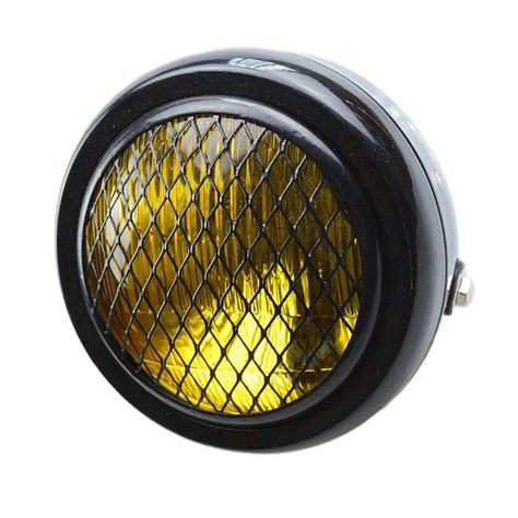 Cafe Racer Yellow Headlight - CAFE RACER GARAGE Cafe Racer Helmet Vintage, Cafe Racer Tank Paint Ideas, Cafe Racer Speedometer, Cafe Racer Before And After, Cafe Racer Headlight, Cafe Racer Parts, Motorcycle Headlight, Kill Switch, Motorcycle Model