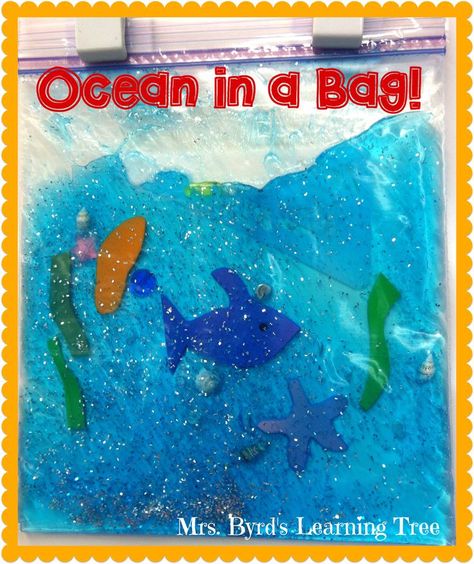 Fun and easy craft to go with an ocean unit.  Perfect for little learners in pre-K, kindergarten, or first grade !  (Mrs. Byrd's Learning Tree) Art Kindergarten, Ocean Habitat, Ocean Theme Preschool, Ocean Projects, Ocean Unit, K Crafts, Ocean Activities, Summer Preschool, Sea Crafts