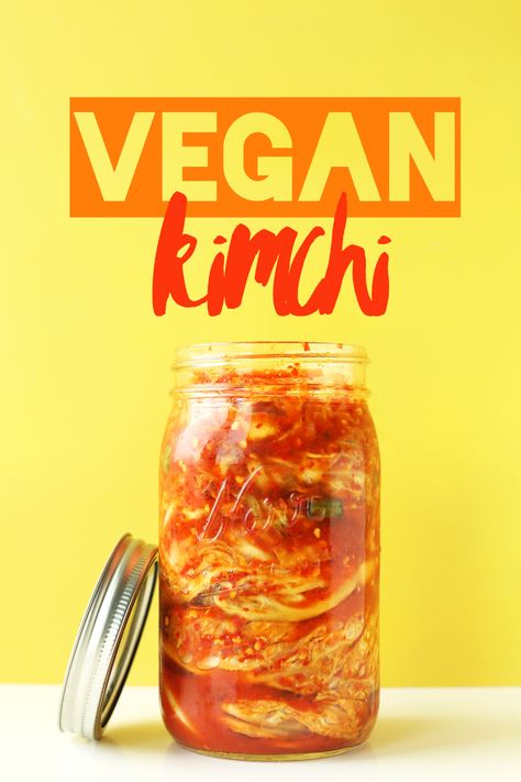 Vegan Fried Rice, Cultured Food, Vegan Kimchi, Glutenfree Recipe, Fermented Veggies, Asian Recipe, Kimchi Recipe, Vegan Fish, Minimalist Baker