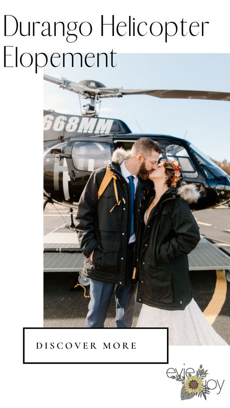 Durango Helicopter Elopement by Evie Joy Photography | Luxury Wedding Photographer and Adventure Elopement Photographer | Based in Colorado | Capturing authentic moments. Rachel and David knew they wanted to do something epic to celebrate their wedding day. And since they live in Florida and had never been to Durango, we spent many late nights talking on the phone, creating the perfect adventure for them. Discover more! elopement, Durango elopement, helicopter elopement, elopement photography Luxury Wedding Photography, Colorado Elopement, Wedding Videographer, Wedding Rentals, Event Inspiration, Wedding Photography Inspiration, Colorado Wedding, Elopement Photography, Helicopter