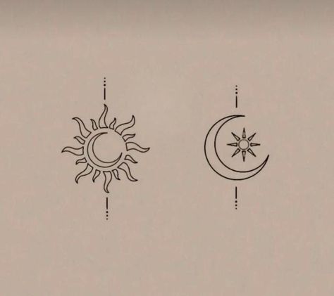 Moon And Sun Tattoo Designs, To The Moon And Back Tattoo, Tatuaje Studio Ghibli, Matching Tattoos For Siblings, Different Drawing Styles, Rib Tattoos For Women, Sun Tattoo Designs, Evil Eye Tattoo, Hand And Finger Tattoos