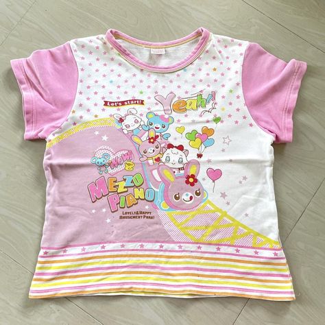 Mezzo piano short sleeve shirt ★japanese Size 135 ... - Depop Piano Clothes, Kawaiicore Outfit, Cutecore Clothes, Silly Shirt, Kei Fashion, Outfits Y2k, Princess Outfits, Really Cute Outfits, Kawaii Clothes