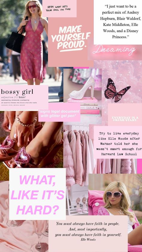 You Must Always Have Faith In Yourself Elle Woods, What’s On My Iphone￼, Elle Woods Vibes, Legally Blonde Quotes Wallpaper, How To Be Elle Woods, Legally Blonde Study Motivation, Legally Blonde Inspired Outfits, Elle Woods Room, What Like Its Hard Wallpaper