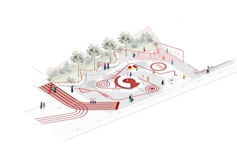 Urban Diagram, Public Park Design, Arch Diagram, Urban Spaces Design, Playgrounds Architecture, Architecture Thesis, Plaza Design, Urban Design Concept, Creative Playground