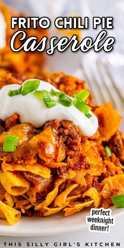 Frito Chili Pie Casserole, Frito Chili Pie Recipe, Chilli Casserole, Chili Pie Recipe, Frito Recipe, Frito Chili, Frito Chili Pie, Chili Cheese Fritos, Chili Pie