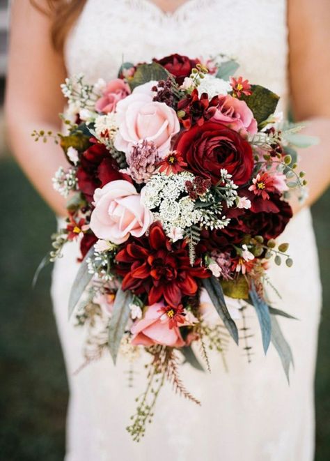 Maroon And Pink Wedding Bouquet, Blush Pink And Burgundy Wedding Flowers, Burgundy Peony Bridal Bouquet, Maroon And Pink Bouquet, Maroon And Pink Flowers, Burgundy And Blush Bridal Bouquet, Pink And Maroon Wedding, Maroon Wedding Bouquet, Maroon And Pink Wedding