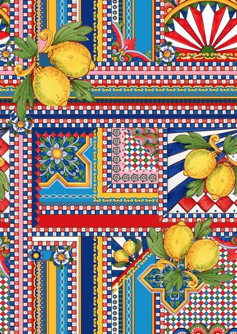 Sicilian Decor, Sicilian Tiles, Italian Pattern, Motif Art Deco, Soyut Sanat Tabloları, Painting Inspo, Graphic Wallpaper, Tile Patterns, Pattern Art