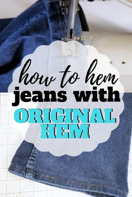 How to Hem Jeans with Original Hem Hem Jeans With Original Hem, Hemming Pants, Sew Jeans, Hemming Jeans, Sewing Hems, Diy Tricot, Original Hem, Sewing Jeans, Sewing Alterations