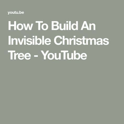 How To Build An Invisible Christmas Tree - YouTube Invisible Christmas Tree Diy, Invisible Christmas Tree, Ceiling Led Lights, Christmas Tree Template, Ornament Hooks, The Ceiling, Diy Christmas Tree, Cork Board, I Did It