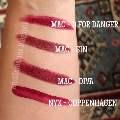 D For Danger Mac Lipstick, Mac D For Danger Lipstick, D For Danger Mac, Mac Sin Lipstick, Mac Sin, Mac Diva, Mac Diva Lipstick, Mac Lipstick Colors, Best Mac Lipstick