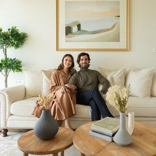 Step inside a pared-back Mumbai apartment with modern Indian interiors | Architectural Digest India Anushka Ranjan, Aditya Seal, Hollywood Style Mirror, Mumbai Apartment, Indian Apartment, Son Bedroom, Rustic Backdrop, Indian Interiors, Minimalist Apartment