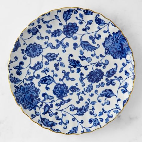 blue | Williams Sonoma Blue And White Dinnerware, Marlo Thomas, Social Activist, Kids Pottery, Plate Crafts, Porcelain Dinnerware, Appetizer Plates, Plates Set, Blue Plates