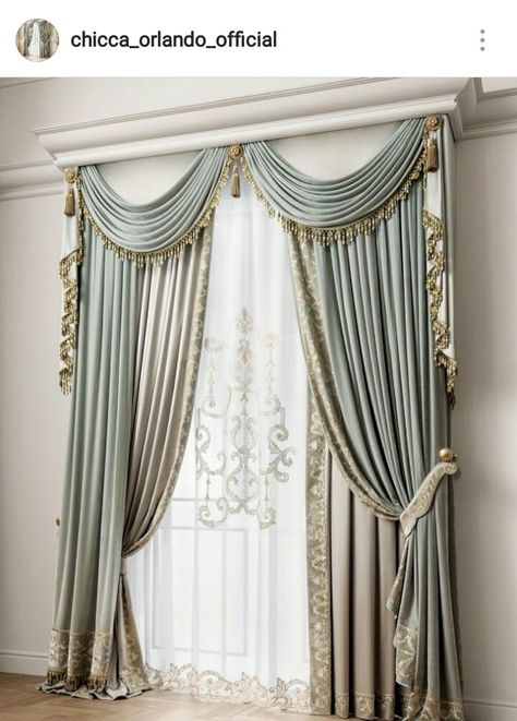 Classic Curtains Living Room, Latest Curtain Designs, Fancy Curtains, Window Curtain Designs, Classic Curtains, Geometric Curtains, Unique Curtains, Curtain Styles, Plain Curtains