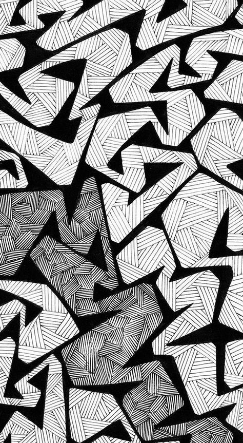 Line Art Lesson, Cool Pictures For Wallpaper, Crazy Wallpaper, Abstract Pattern Design, Graphic Wallpaper, Doodle Designs, Doodle Art Designs, Graphic Design Fun, Zentangle Patterns